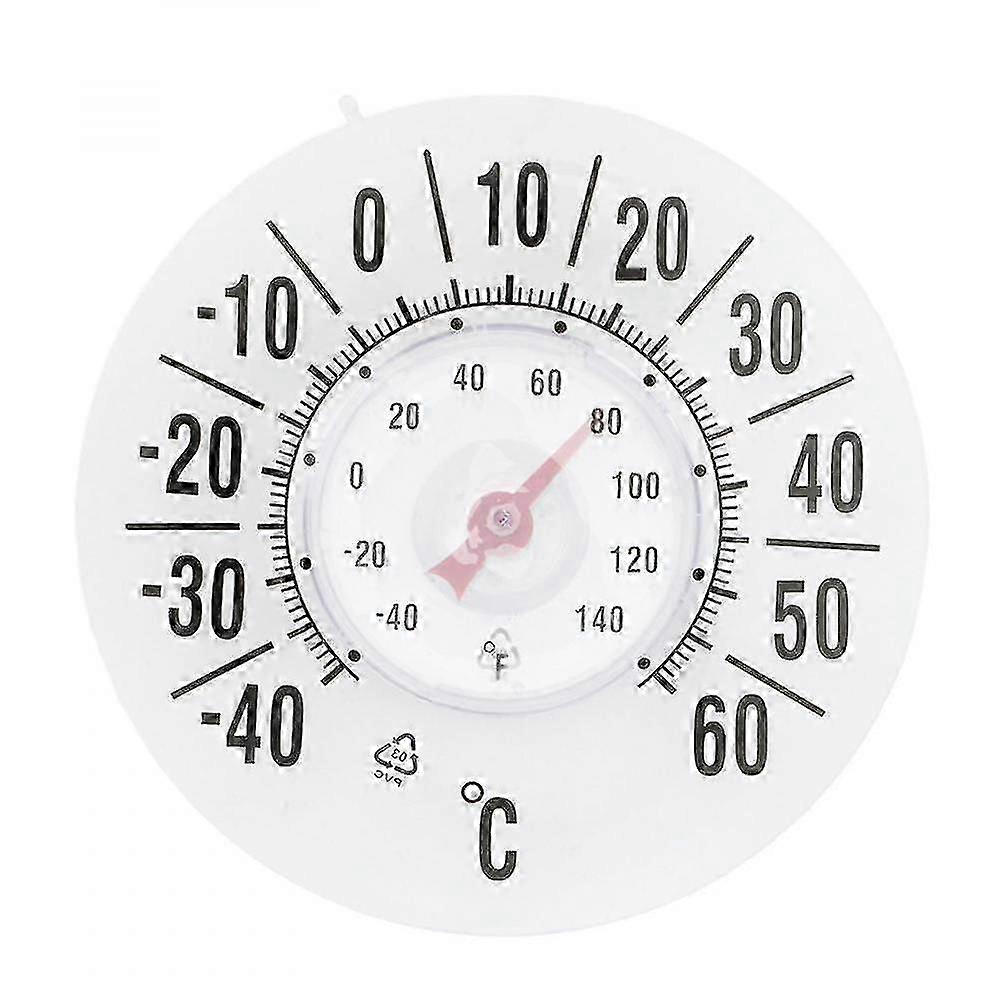Window Thermometer Temperature Indoor/outdoor Dial Round Suction On Windows xqS UTB