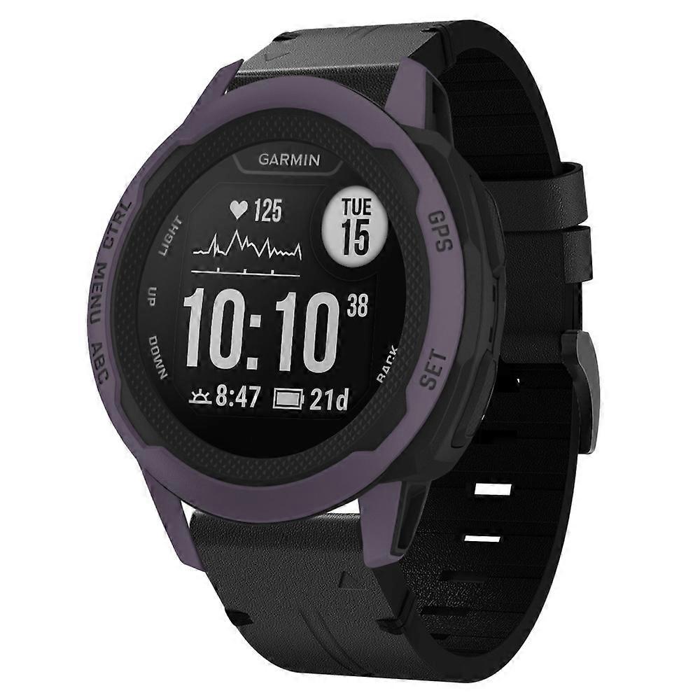För Garmin Instinct 2S 20mm Läder Stål Spänne Klockband