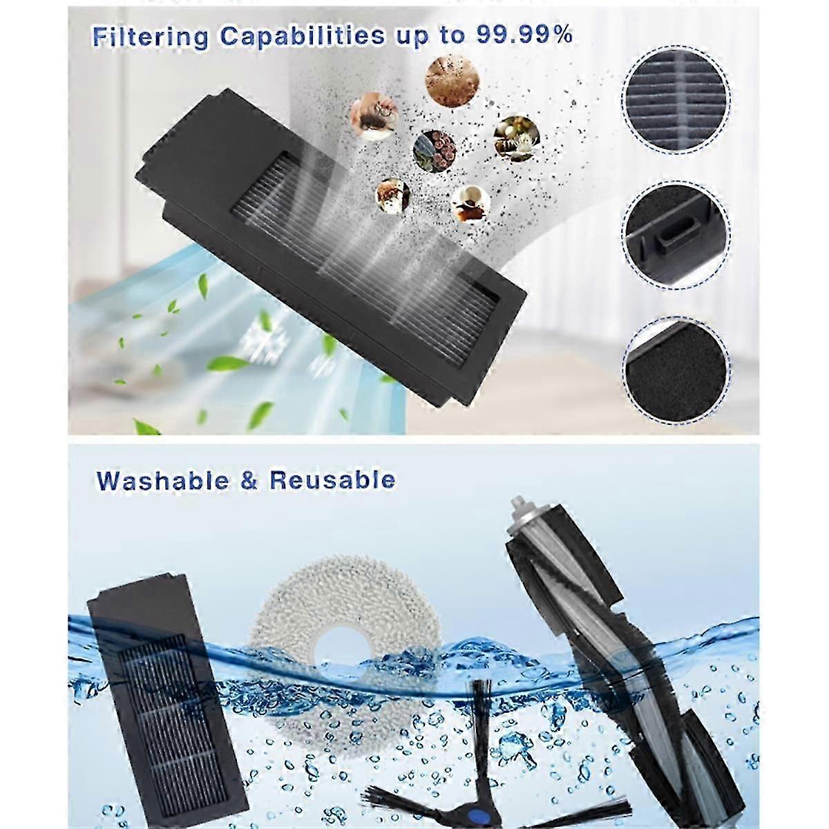For Deebot X2 / X2 Omni / X2 Pro/DEX86 Robot Vacuum Cleaner Main Side Brush Filter Dust Bag Mop Acc