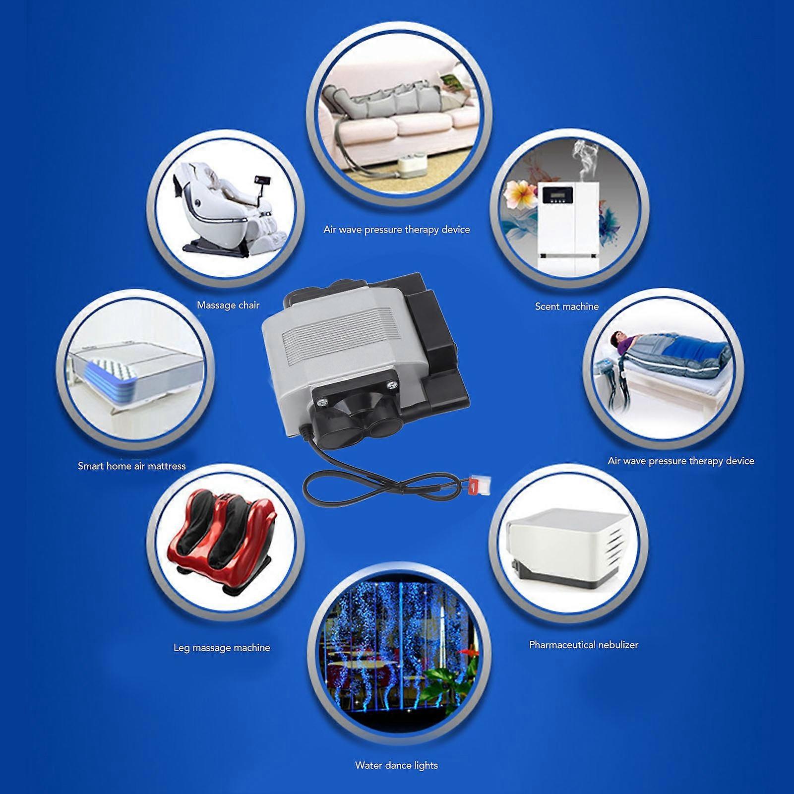 Fish Compressor Pump 16W Strong Flow Silent Operation Aquarium Fish Tank Hydroponic Oxygen Pump