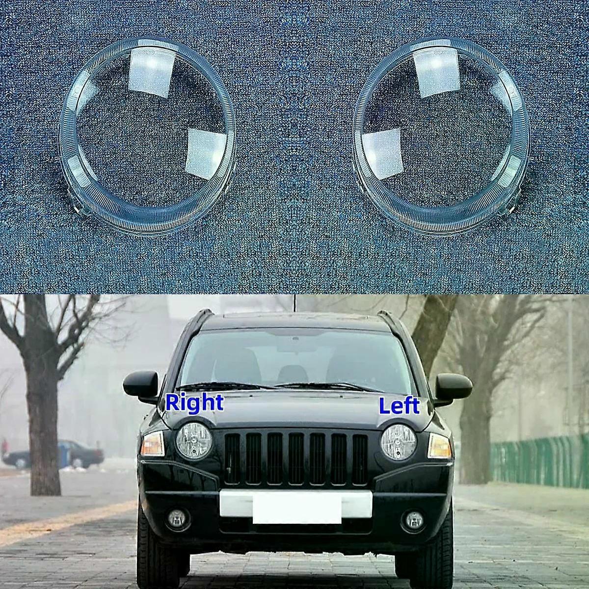 ExquisiteFor Jeep Compass 2007 2008 2009 2010 Headlamp Cover Headlight Transparent Lens Lamp Shell Plexiglass Replace Original Lampshade