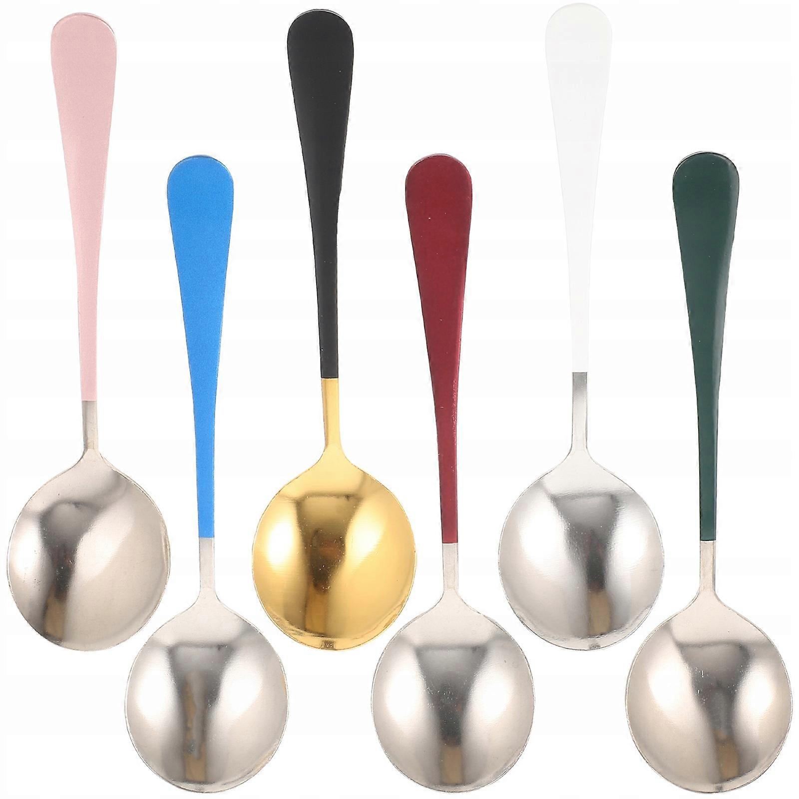 Cucchiaini da caffè per uso domestico con cucchiaio rotondo grande che si mescolano