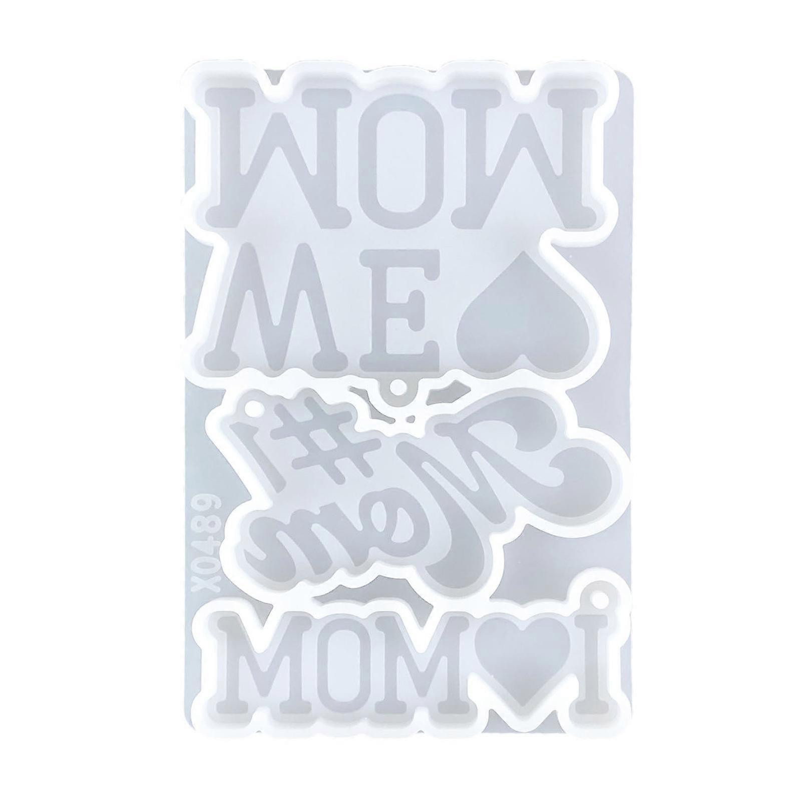 Soft and Reusable Silicone Mold Keychain Making Supplies Suitable for Artistic Mother's Day Theme Keychain Creation Multicolor