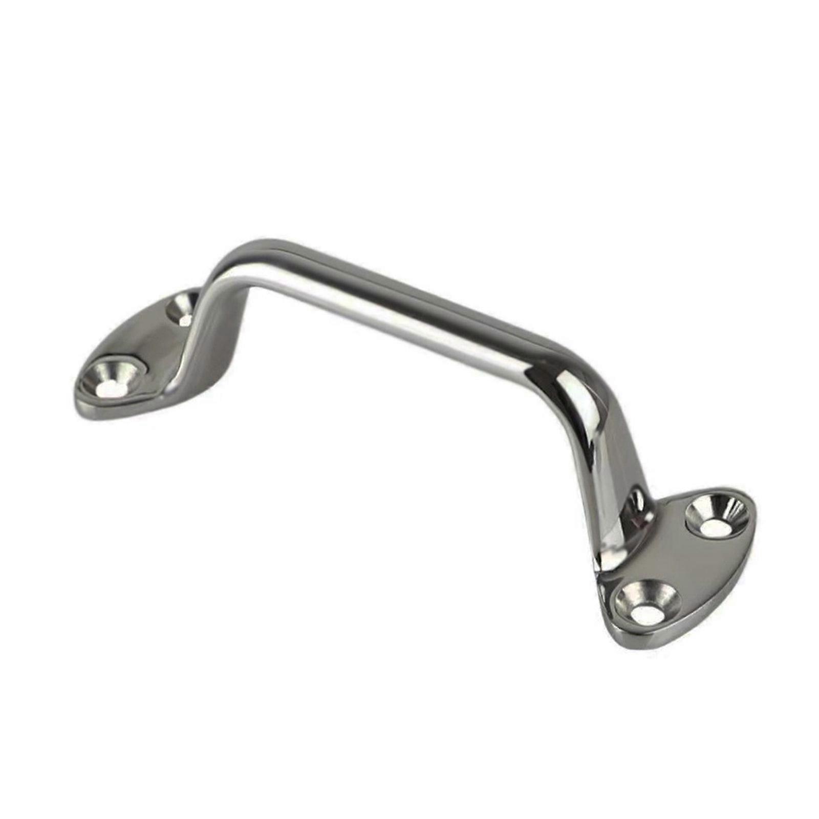 6 Inch Stainless Handrail Metal Handrail Handle Heavy Duty Grab Handle Simple Installation for Secure Boats Deck Access