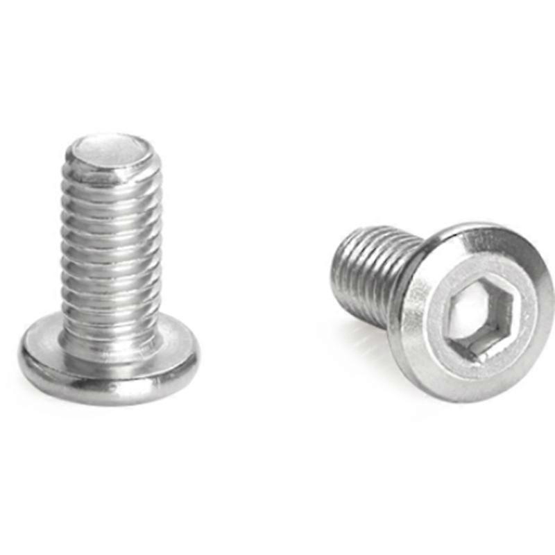 M8 x 16mm 2Pcs Flat Head Hex Socket Cap Screws, A2 V2A Stainless Steel, Furniture Bolts, Full Thread