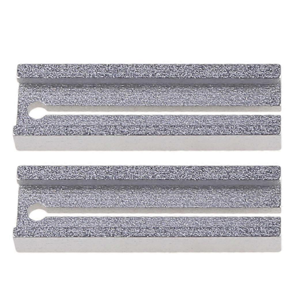2pcs/set HU66 Duplicating Fixture Clamp For Car for Key Blank for Key Cutting Ma Silver
