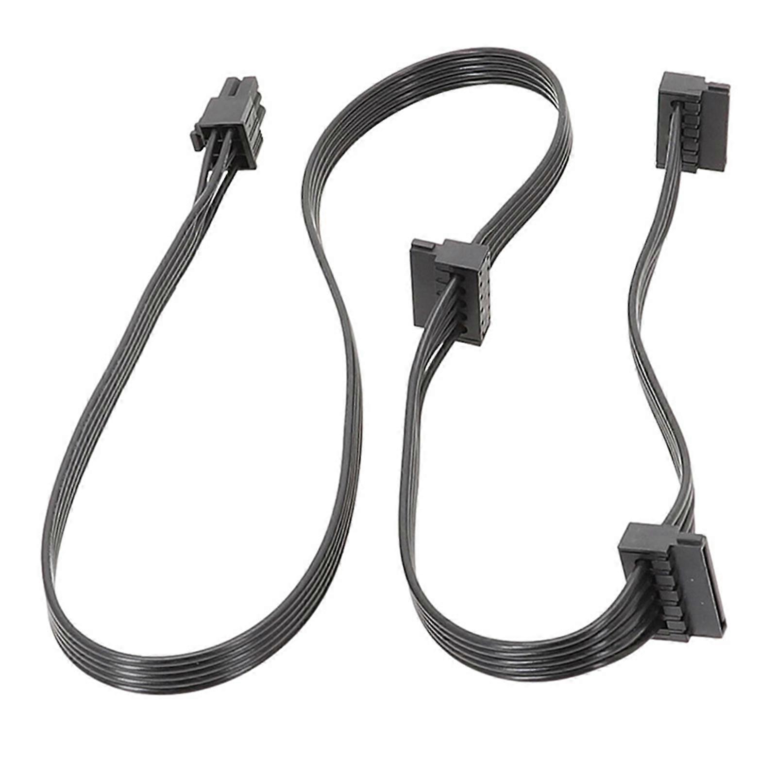 Quality 6Pin Male to SATAX3 Power Supply Splitter Cable for Corsair RM RMX Modulars Efficient and Durable Power Cord