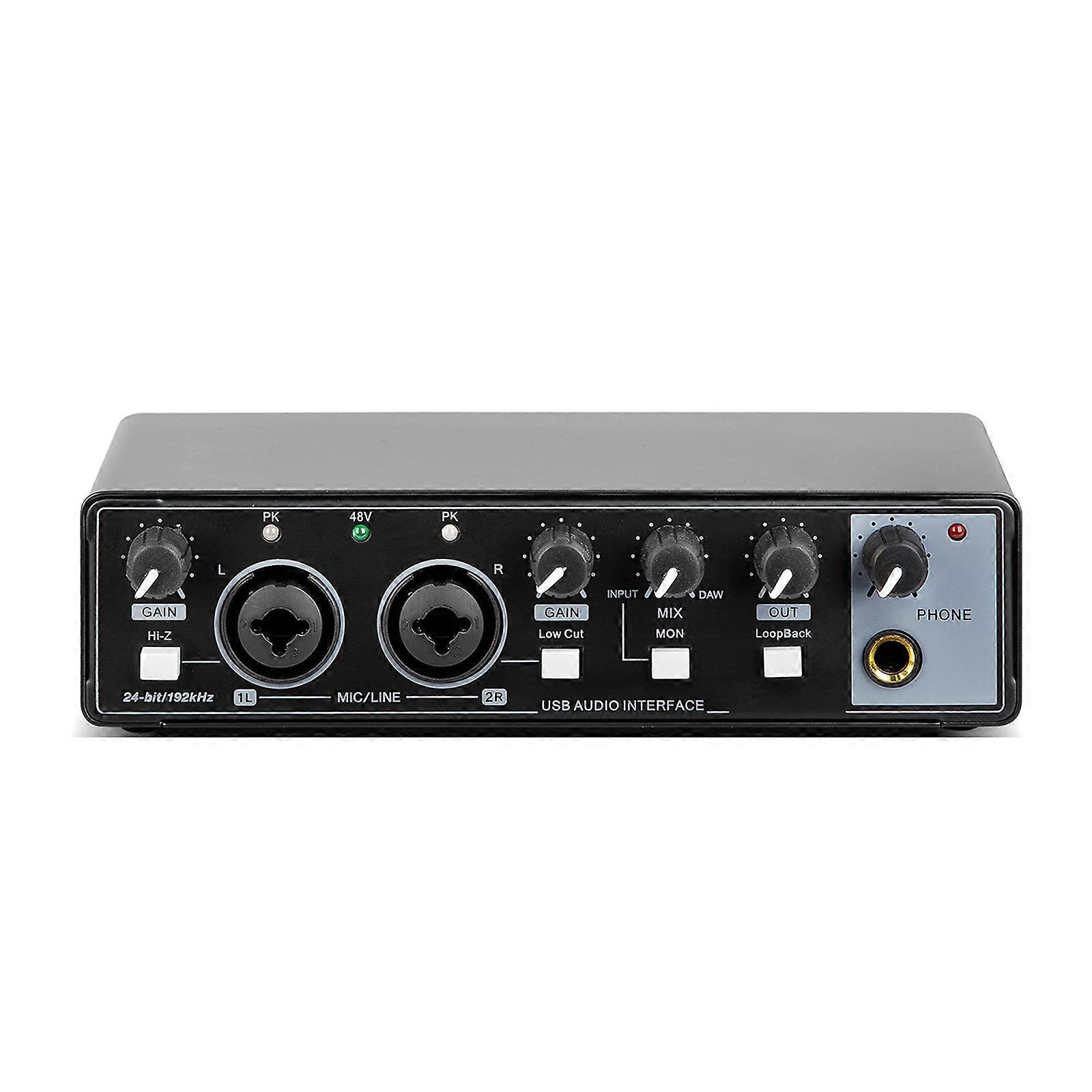 GAX-MD22 USB Audio interface Sound Card 2 In 2 Out 24 Bit/192 Khz High Quality Voice Changer Mic Microphone Preamplifier