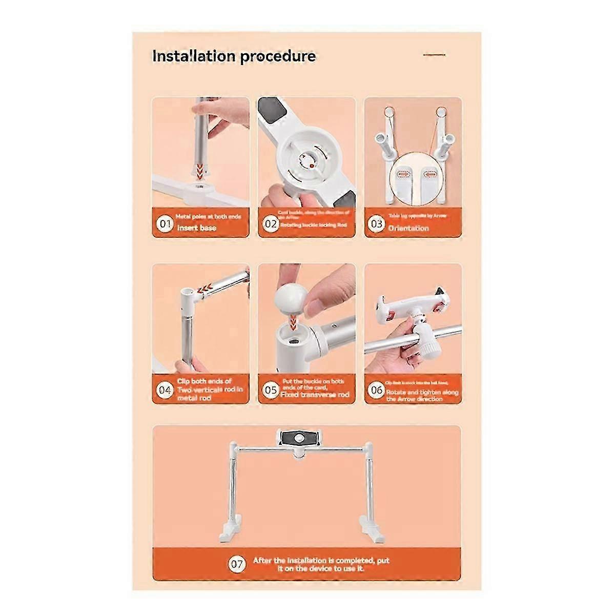 Adjustable Tablet Stand and Phone Holder - Multifunctional Rack Height Adjustable for Bed and Sofa