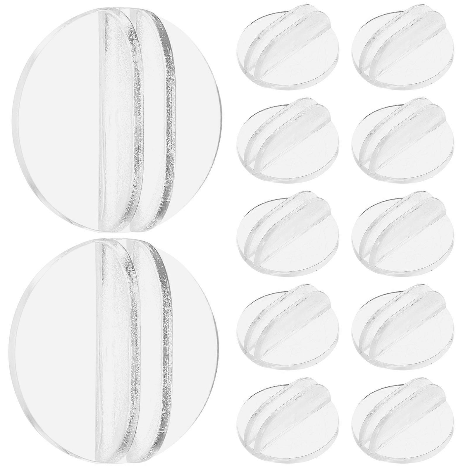 Transparent Round Place Card Holders Acrylic Table Number Stands for Events, Weddings, Parties & Restaurants Business Card & Menu Display Clips
