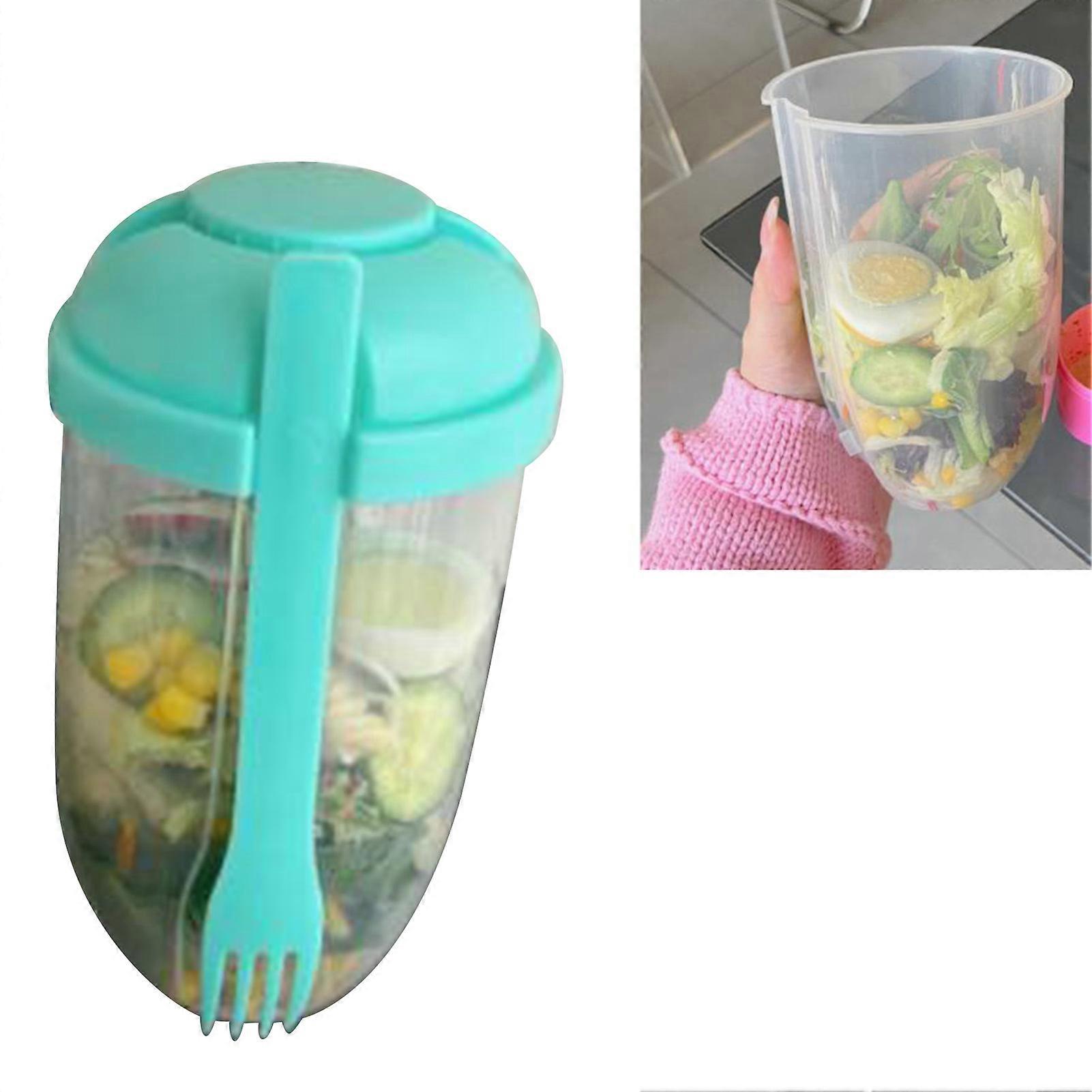 Vegetable Breakfast Salad Cup Portable Healthy Salad Shaker Cup with Lid and Fork 