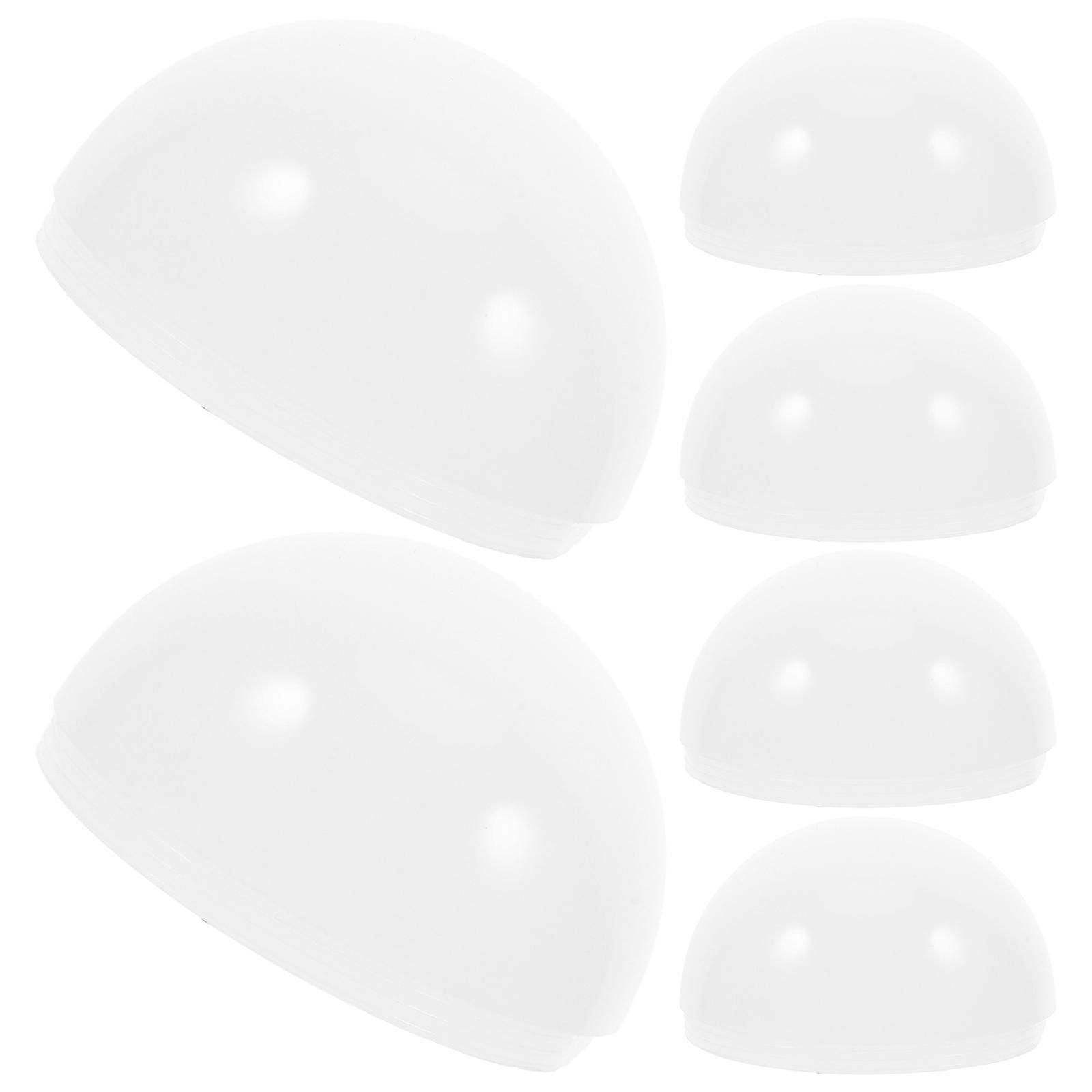 6pcs Flat PC Diffuser Plates for LED Bulbs, Half Round Fog Light, Easy Installation for Ceiling Lights, White Lamp Shade Replacement