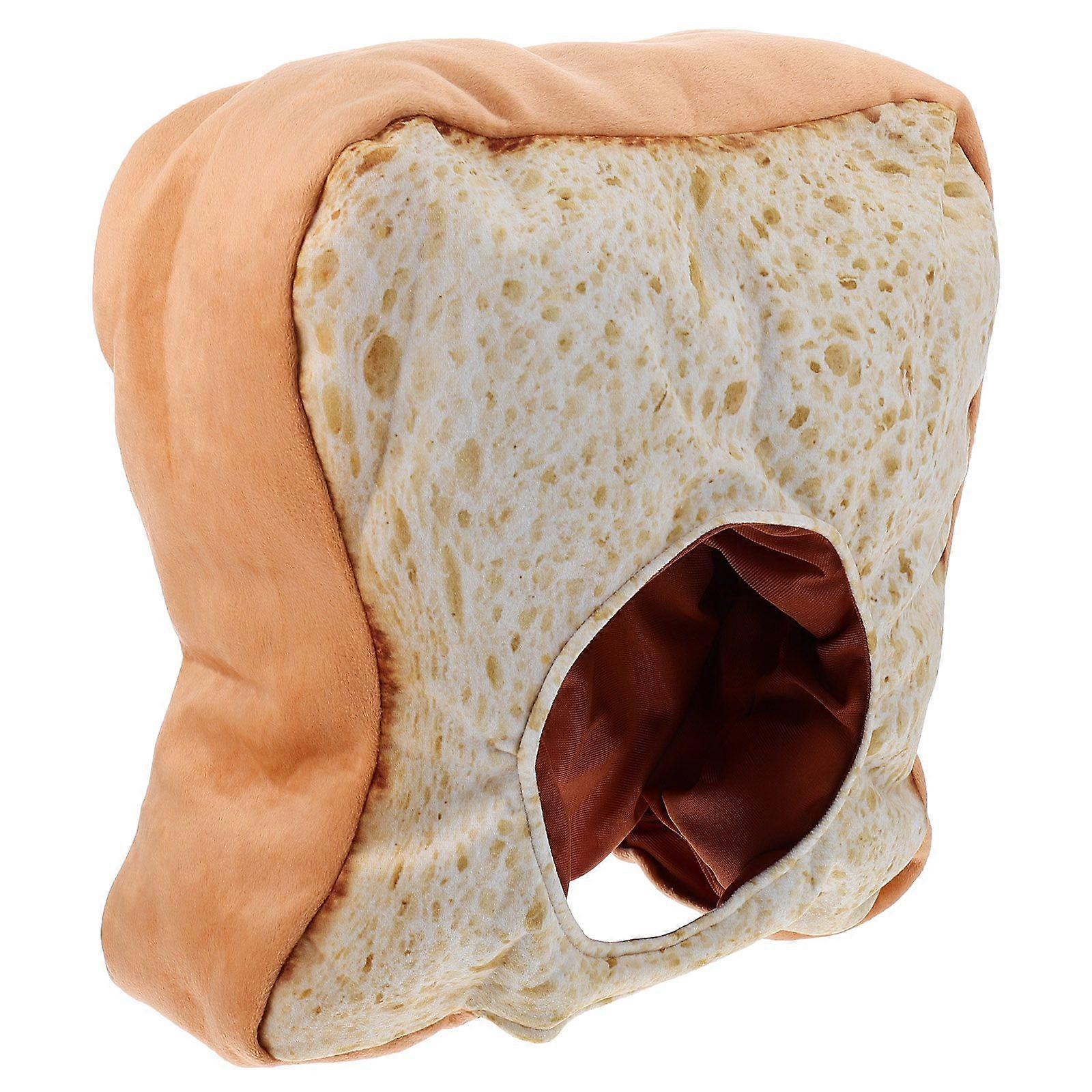 Toast Bread Hat Warm Bread DIY Selfie Props Plush Hat Costume Accessory