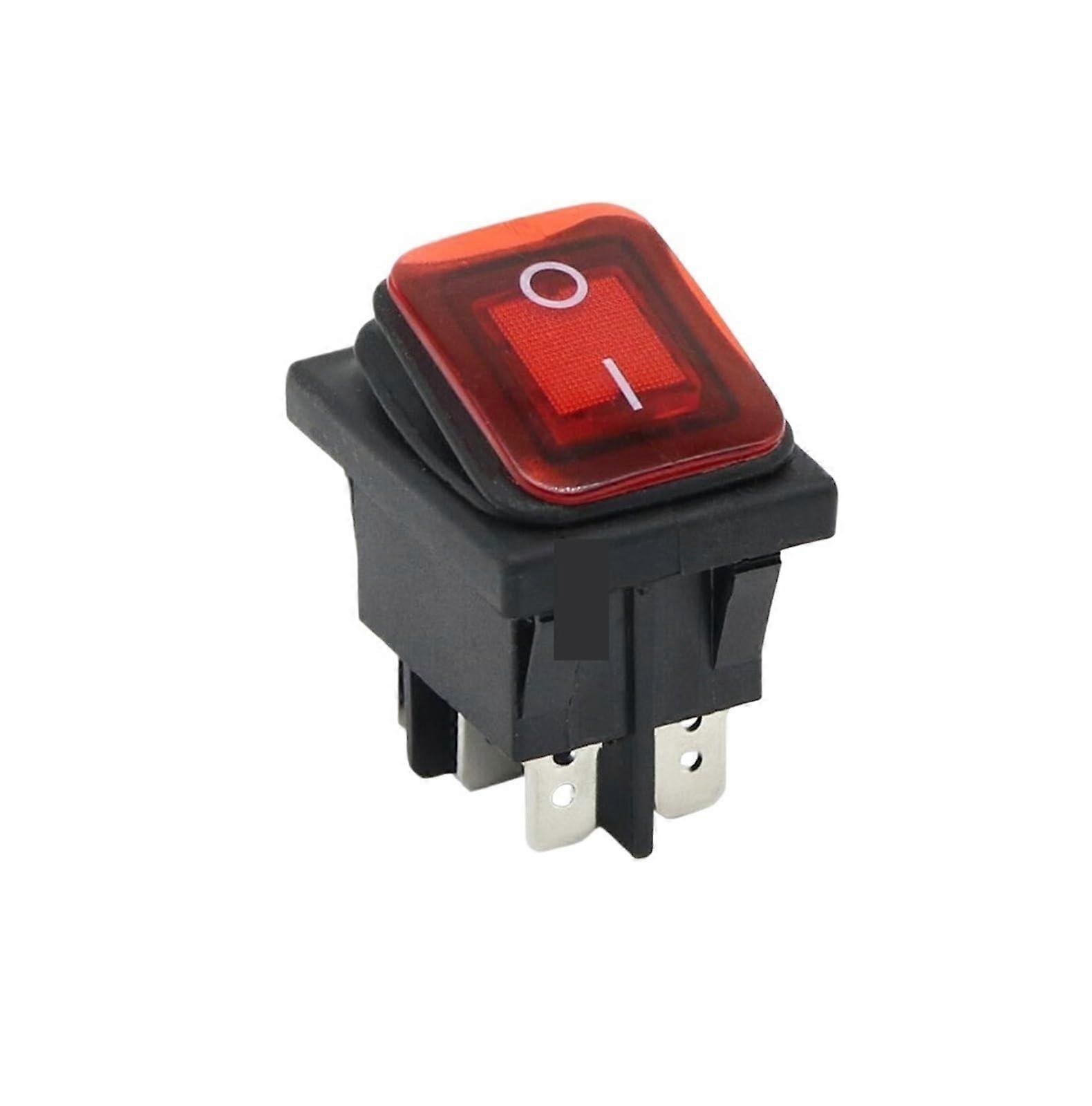 KCD4 Waterproof Rocker Switch 2 Position 3 Position 6 Pins Reset Self-Locking 16A 250VAC 20A 125VAC Red ON-OFF