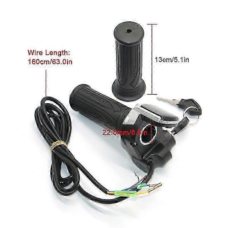 24v/36v/48v Electric Bike Twist Grip Throttle With Lcd Battery Display Electric Bicycle Throttle Grip With Power Indicator