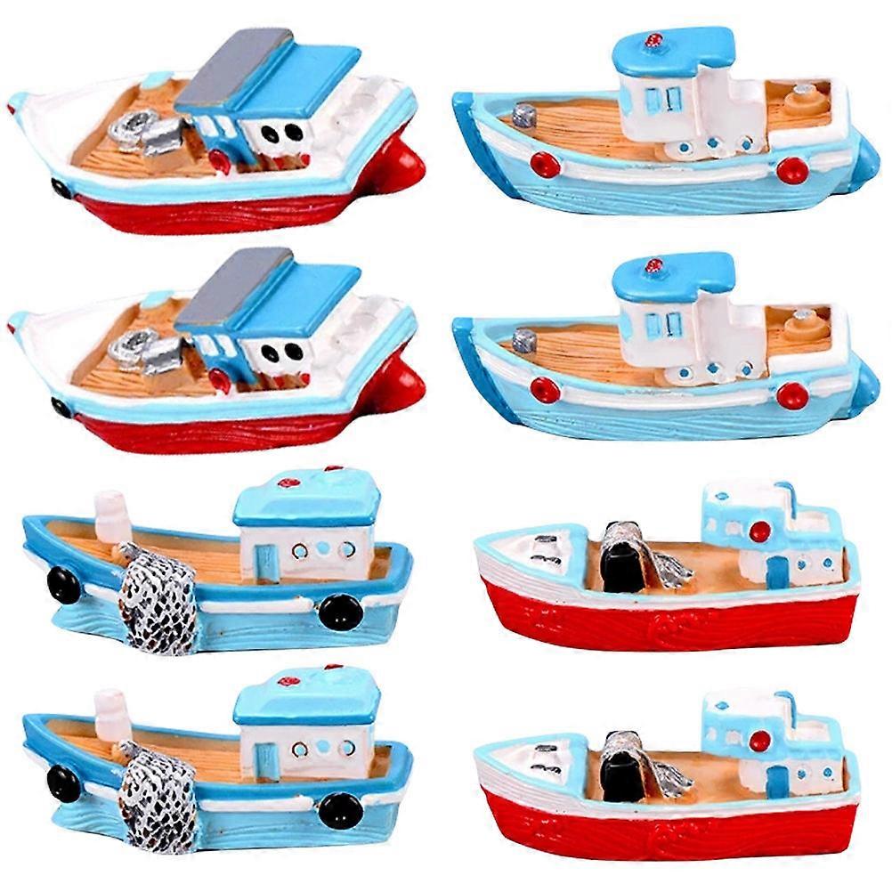 Home Decor Mini Boats, Functional Resin Models for Tabletop and Photography Needs
