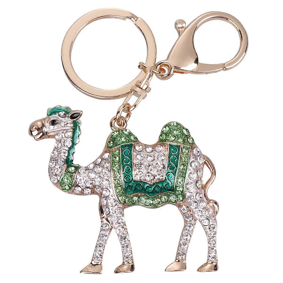 Camel Shape Keychain Pendant Creative Green Bag Charm Ornament Lightweight Durable Accessory for Handbag Keys Backpack Car Keys Decoration