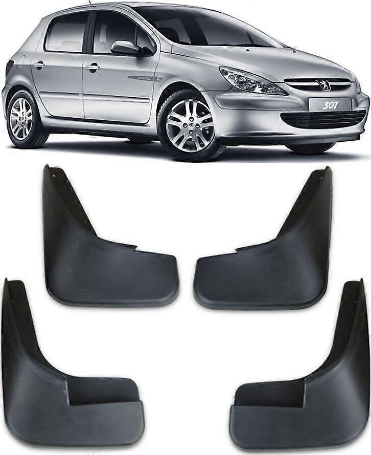 Compatible  Set Splash Guards Mud Flaps For 2000-2012 Peugeot 307 Hatchback Saloon//