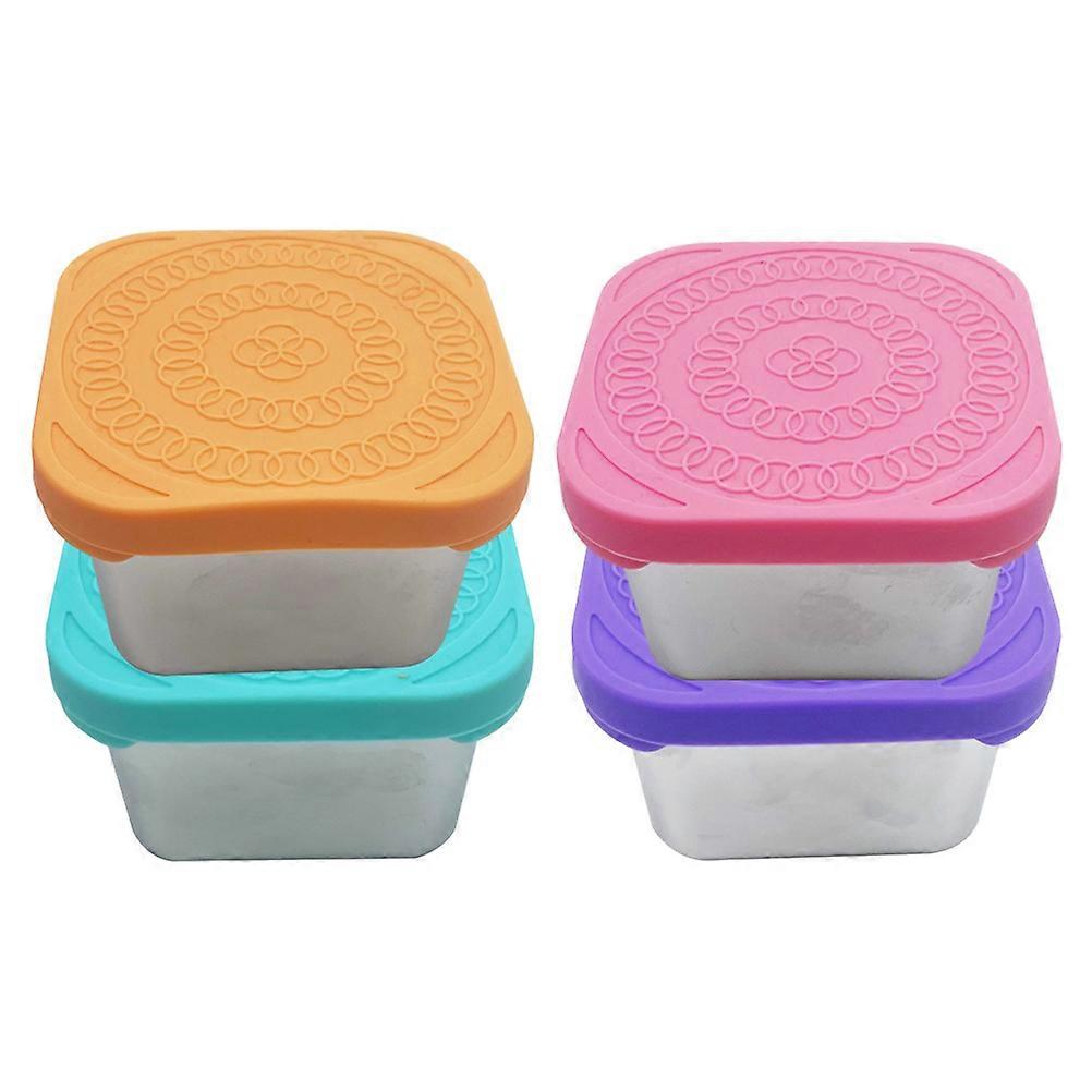 Dressing Containers Portable Dressing Box Tight Sealing Picnic 4Pcs