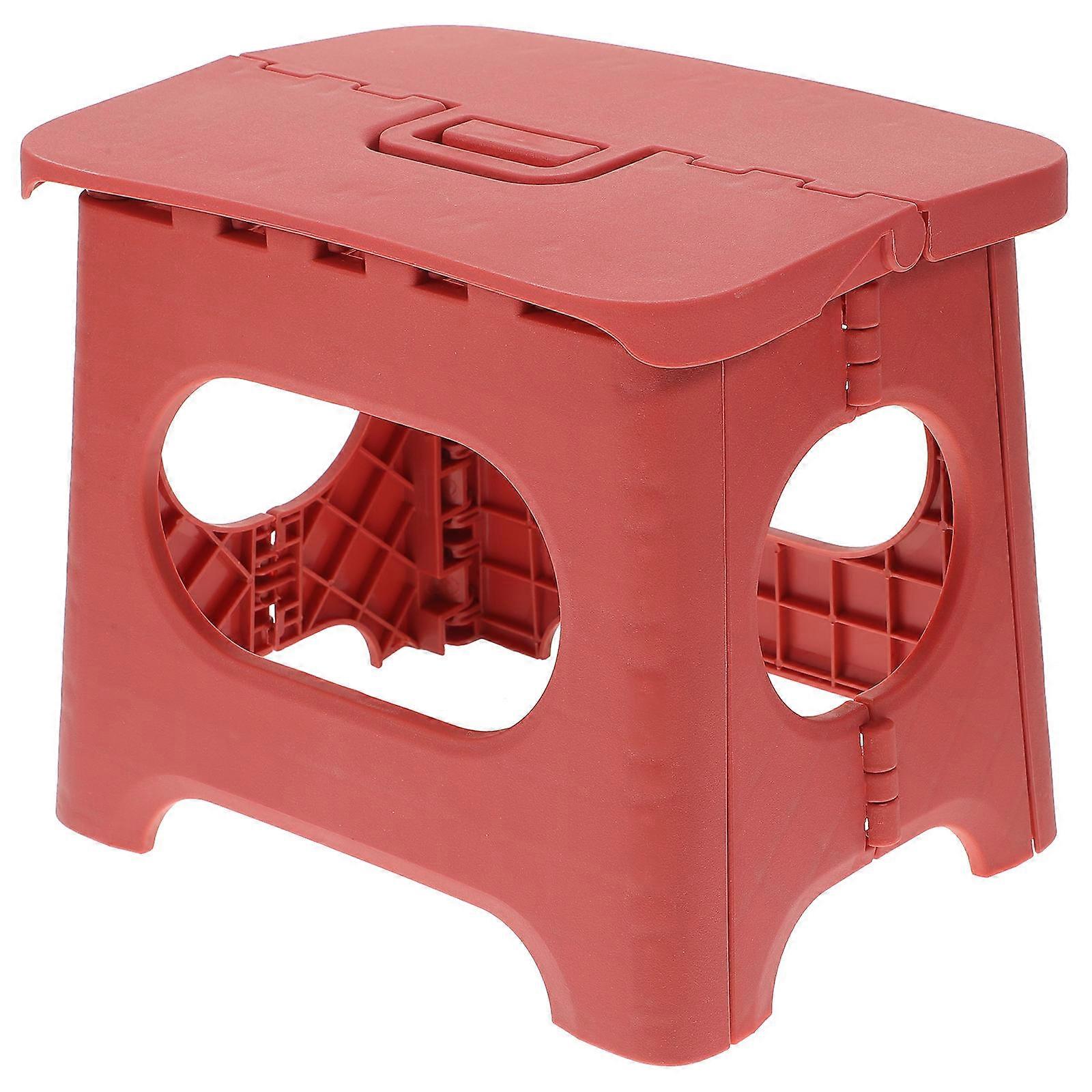Portable Folding Stool Durable Plastic Outdoor Fishing Stool 21X17.5cm Rectangular Shape 1Set