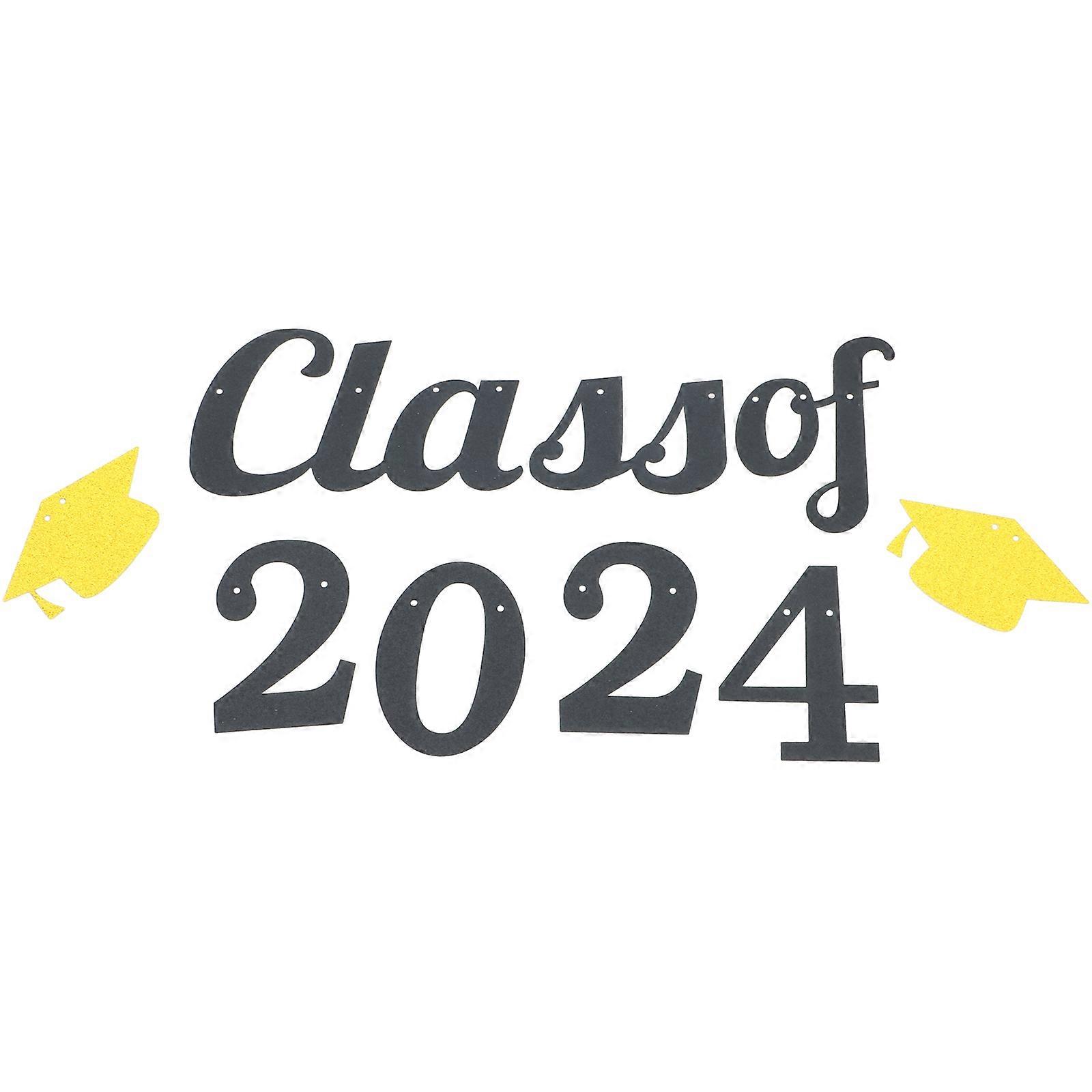 Decorative Graduation Party Banner Class of 2024 School Events Background Decor 1 Set
