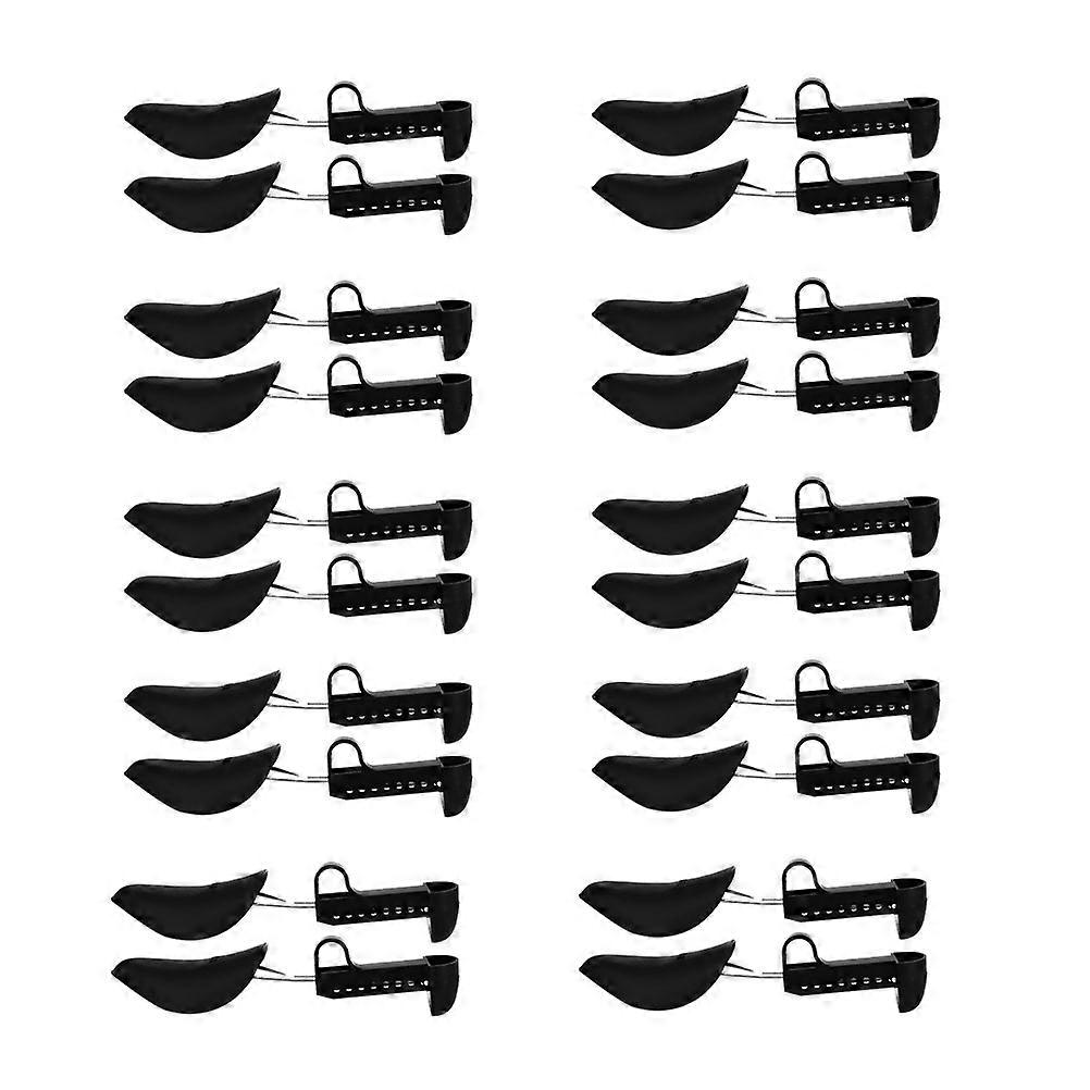 Women's Shoe Stretchers Plastic Shoe Tree for Home Use Travel 10 Pairs Black