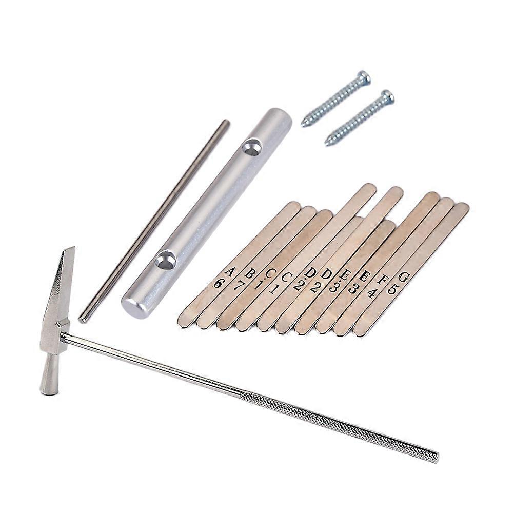 Kalimba Thumb Piano African Instruments Solid Carbon Steel Construction Tuning For Kids Assorted Color Bending Design 1Set