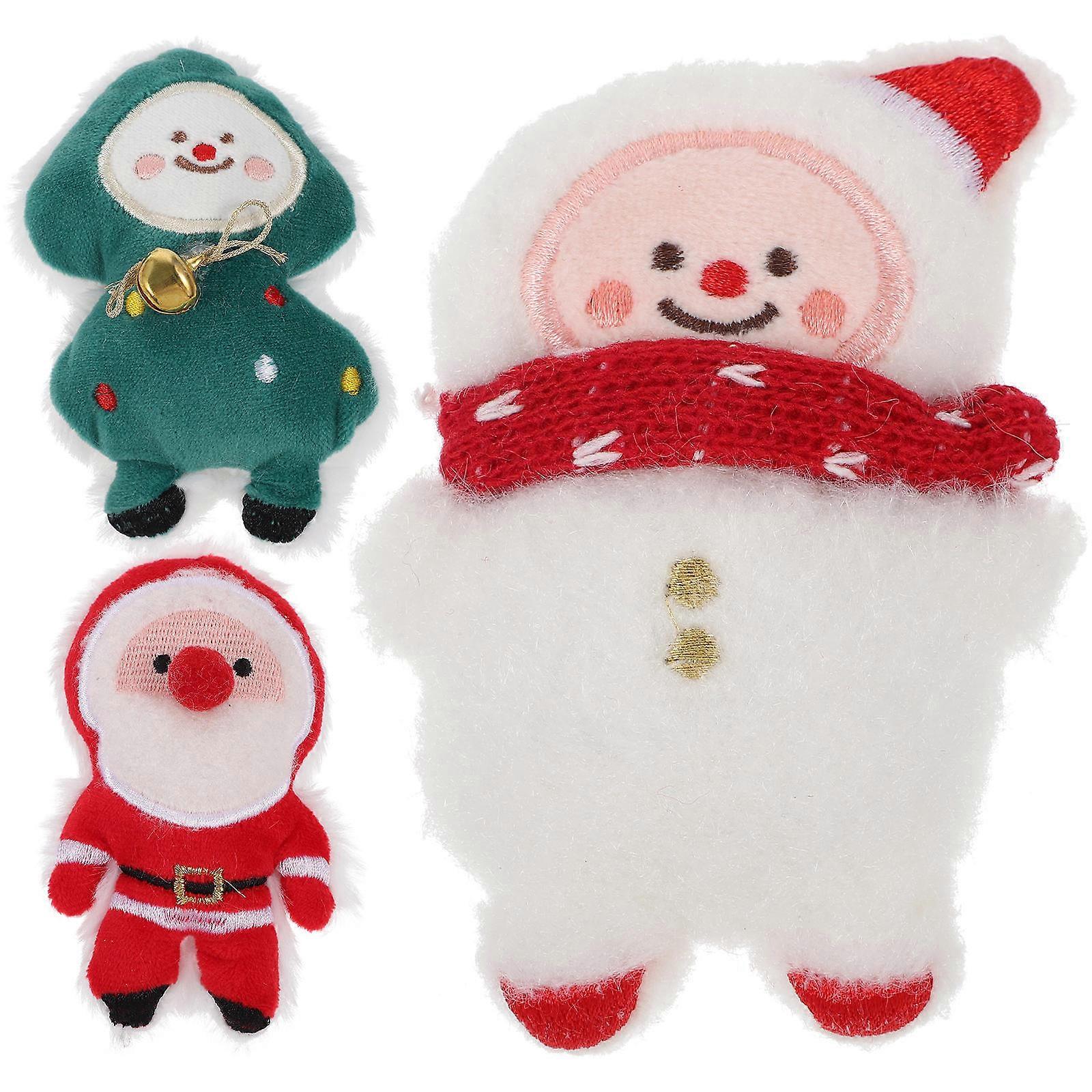 Christmas Catnip Plush Set – Interactive Snowman, Tree & Santa Toys for Indoor Cats – Durable Teething Playthings for Kittens