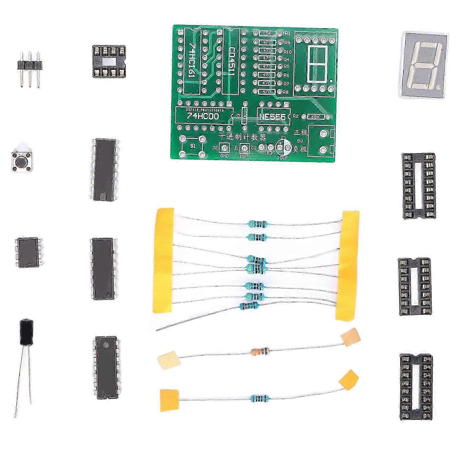 Decimal Counter Kit ABS Training Counters Parts Electronic Project Teaching Suit for Schools