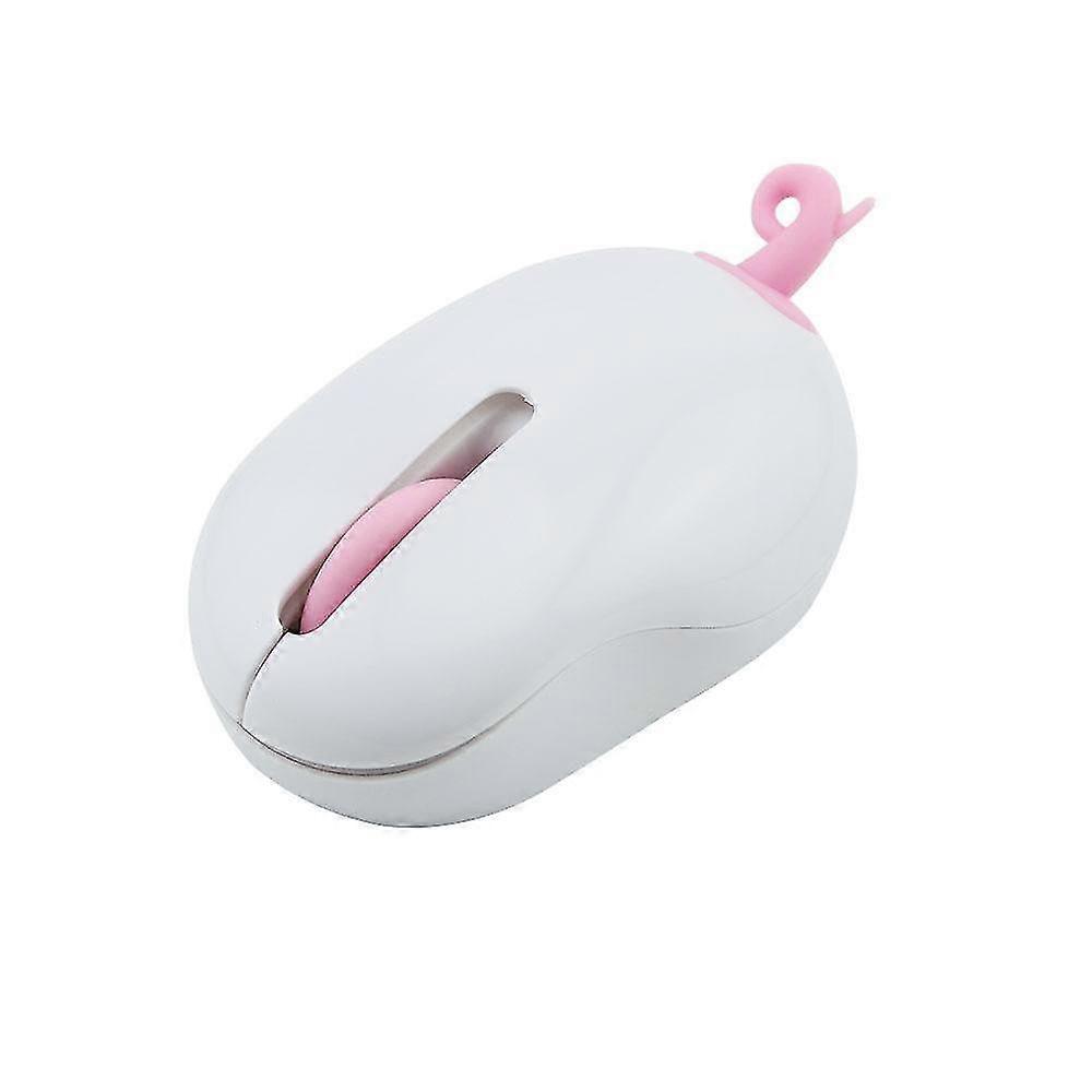 Wireless Mouse, Bluetooth or 2.4GHz with Mini USB Receiver, Silent Click Computer Mouse, Pink