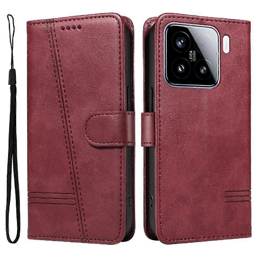 Case for Xiaomi 15 Magnetic Closure with Card Slots and Kickstand Shockproof PU Leather Cover Compatible with Xiaomi 15