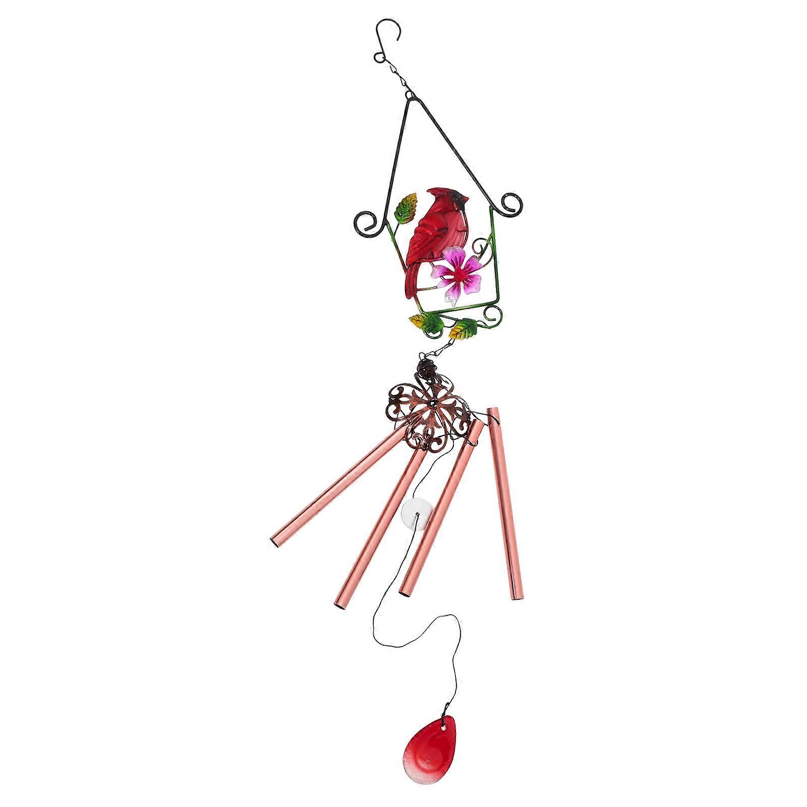 Vintage Style Bird Wind Chime Aluminum Construction For Patio Porch Yard 1Set