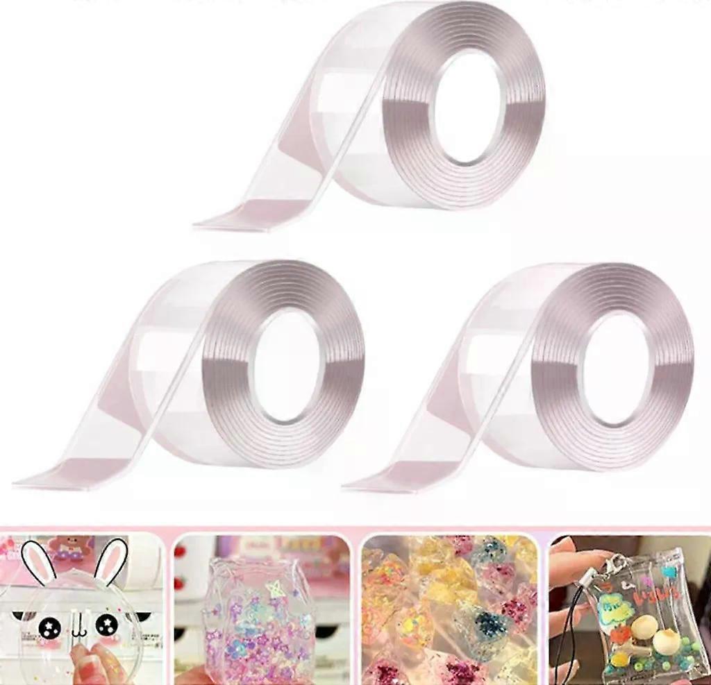 3 Pcs Nano Tape Bubble Toys, Traceless Nano Tape Bubble Making, Transparent Multipurpose 100cm*3