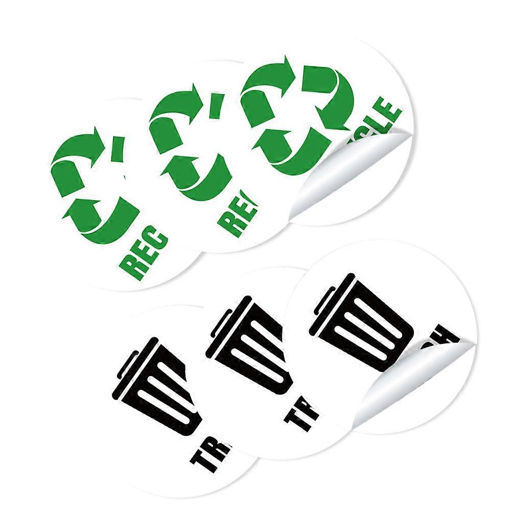 Self Adhesive Garbage Sorting Stickers with English Letters – Reusable Trash Can Decals for Recycling and Waste Bins – Environmental Labels for Home