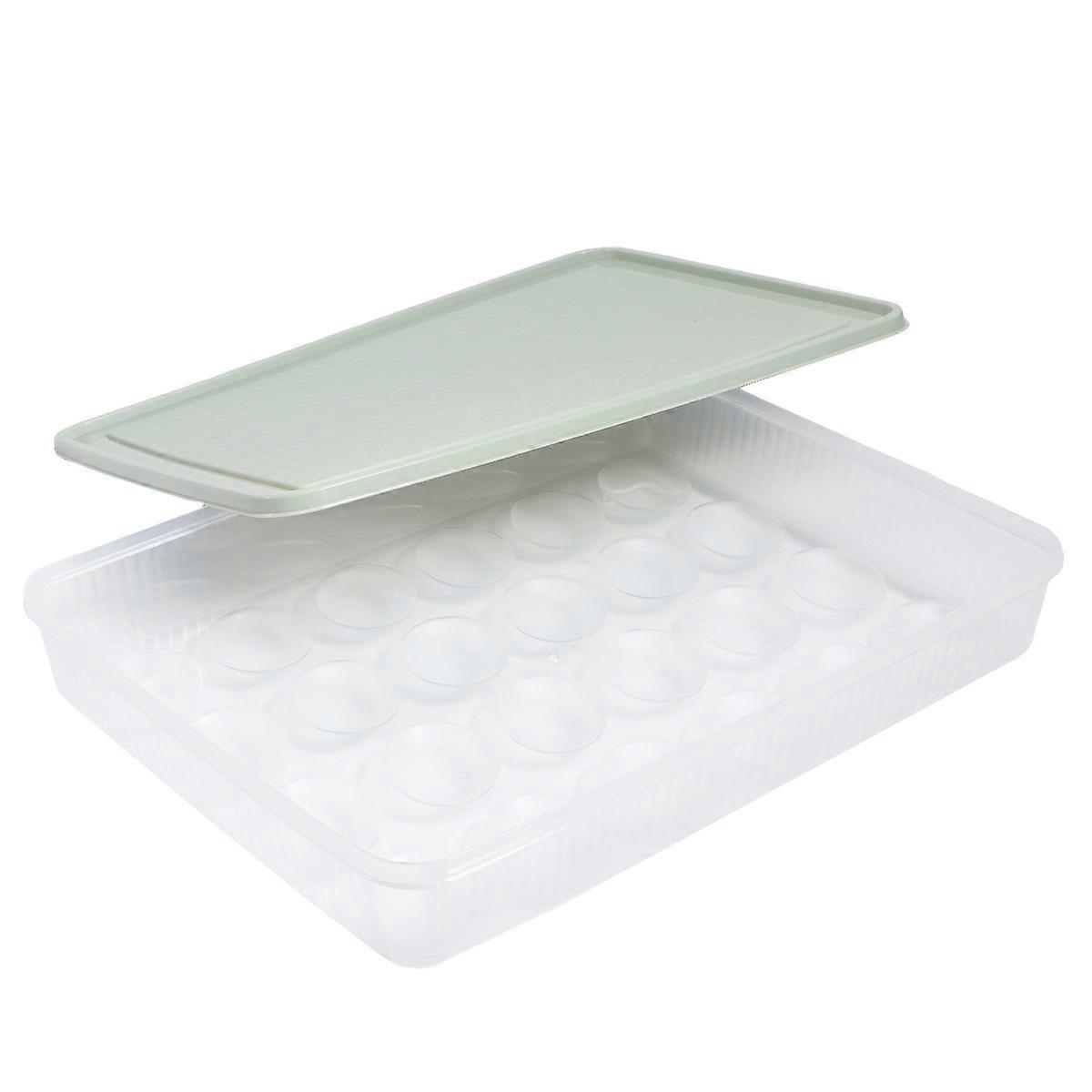 Multi-Grid Egg Box for Grids Egg Storage Box Food Protection Refrigerator Use 31.5x23.5cm PP Rectangular 1PC