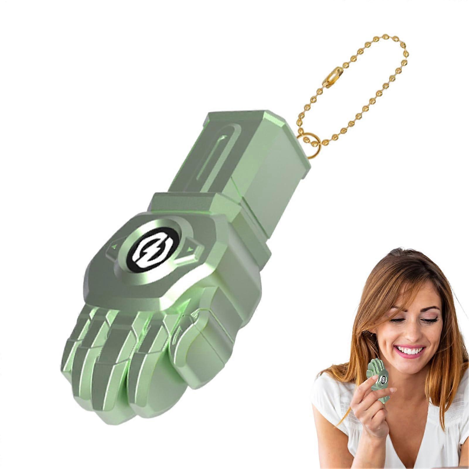 Sound Striking Toy Keychain Hand - Portable Interactive Game for Kids and Adults, Fun for Parties and Events, Green Color