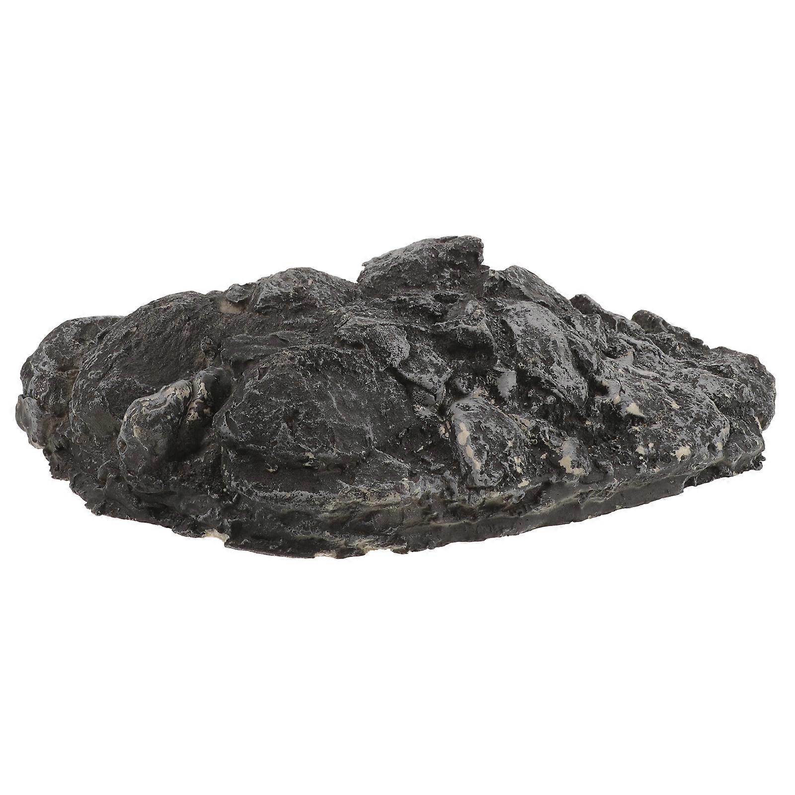 מיכל דגים גינון אבן אקווריום קישוט סלע מיכלי מים מתוקים ומים מלוחים צורת סלע 16.5X9.4X3.9 אינץ' 1 סט