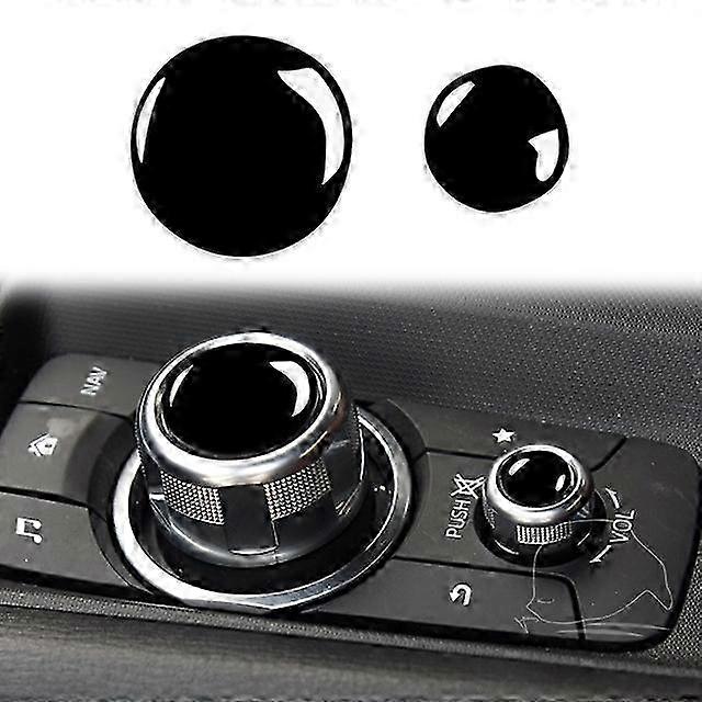 Piano Black Plastic Car Interior Multimedia Button Cover Trim Sticker Decoration for Certain Brand MX-5 MX5 2016-2020 Accessories