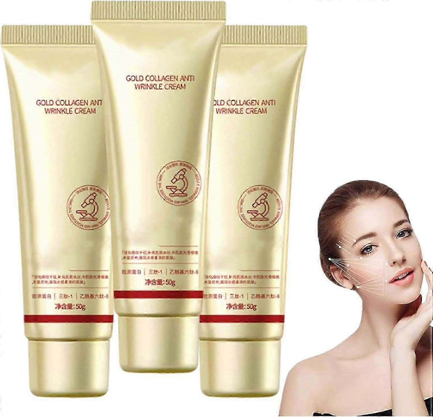 ゴールドコラーゲンアンチリンクルモイスチャライジングクリーム、潤い、小じわの軽減、アンチエイジング