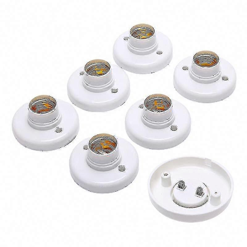 6pcs E27 Edison Screw Cap Socket Ceiling Light Bulb Holder Base Stand - Useful for DIY Lighting