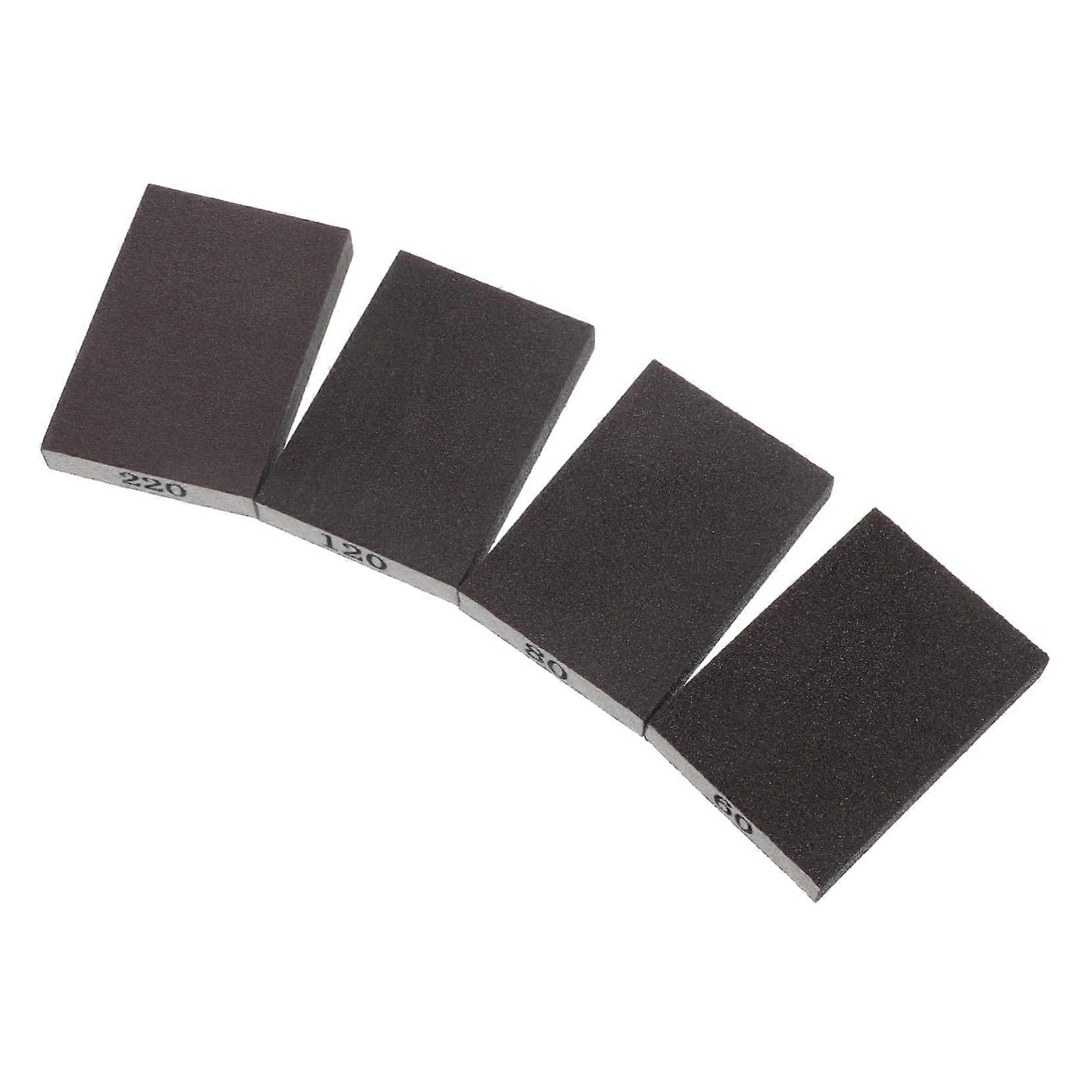 4 Piece Fine Sanding Sponge Block Set for Hand Sanding Drywall, Foam Abrasive Blocks for Surface Finishing