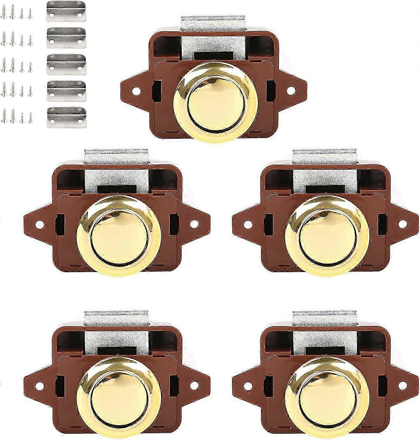 Push Button Latch 5PCS Push Button Latch Keyless, Keyless Furniture Lock Clasp