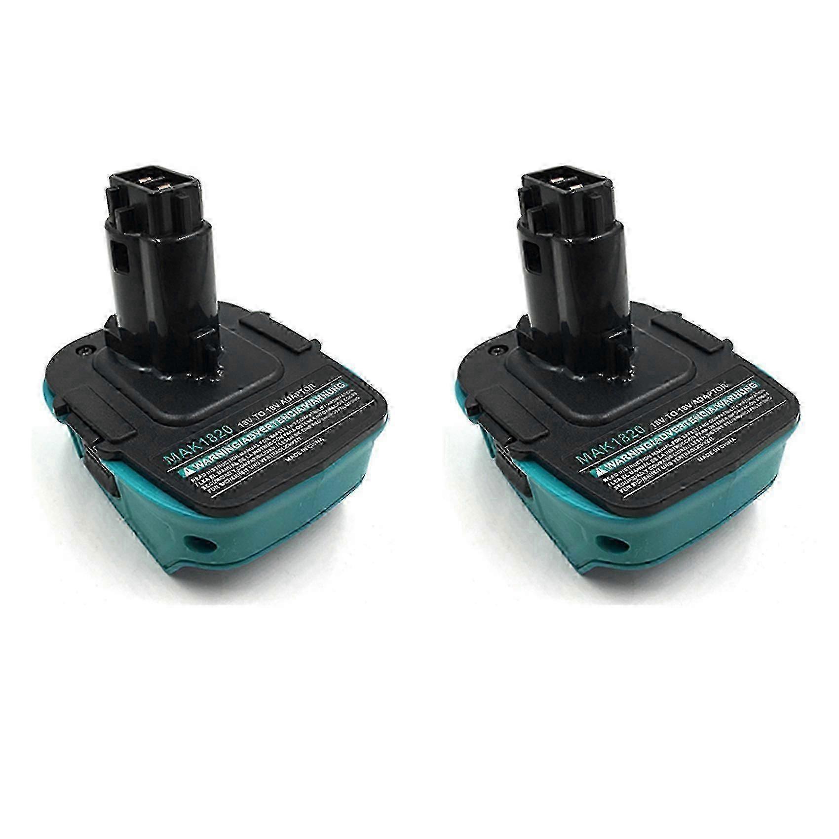 2x Adapter Converter For 18v Li-ion Batteries For Certain Brands Ni-cd Ni-mh Battery To