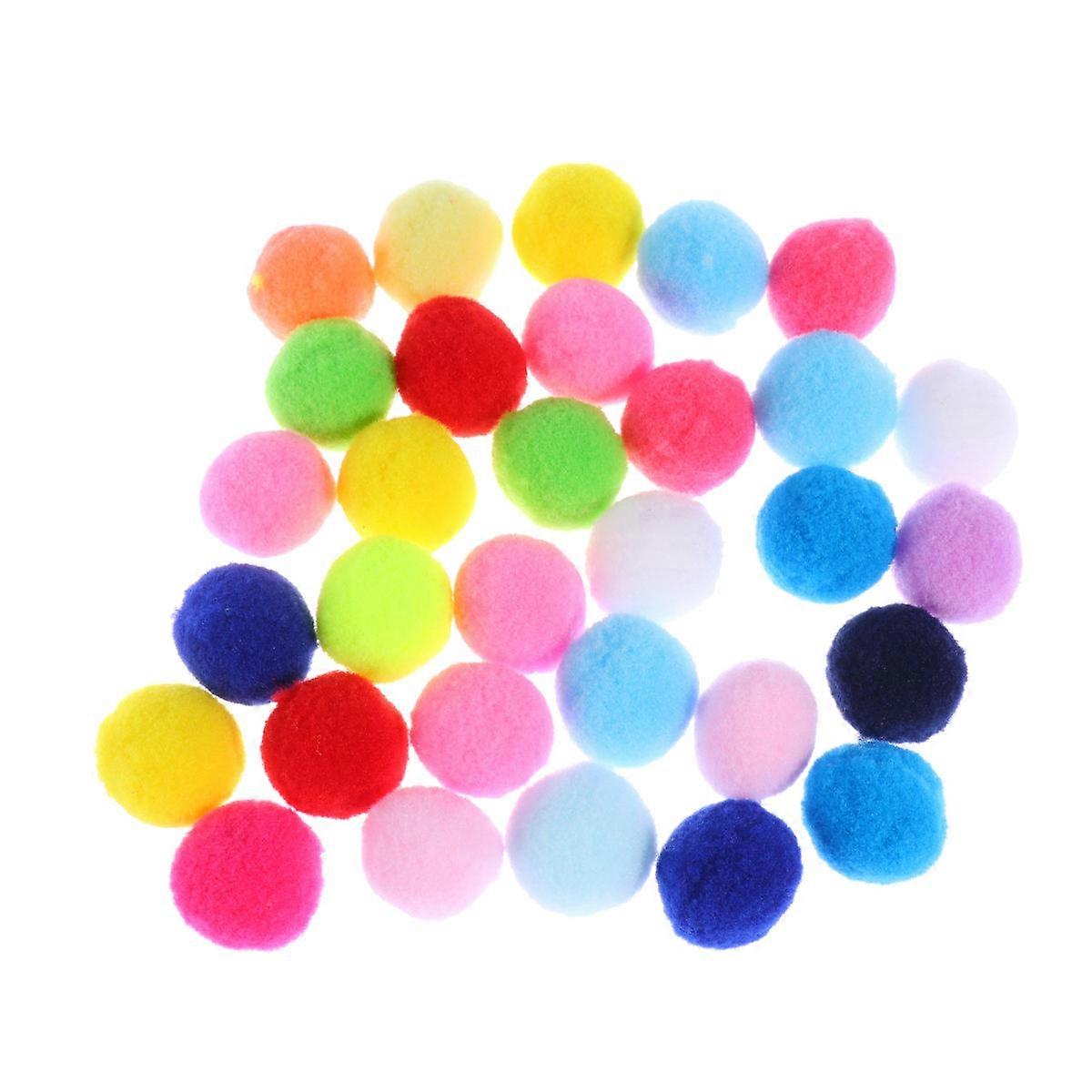 a refined and professional product description based on the details you provided:
 
**100pcs Multicolor Small Hair Balls Plush Pom Poms Craft