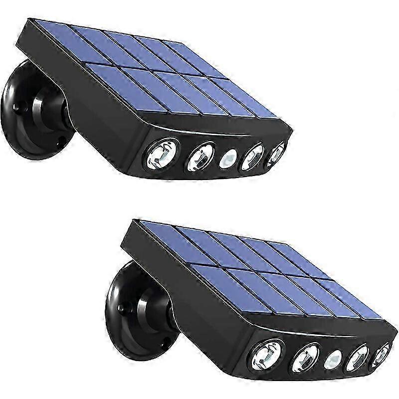 Solar-Powered Outdoor Lights - 500LM Wireless Motion Sensor Lighting (2-Pack White)