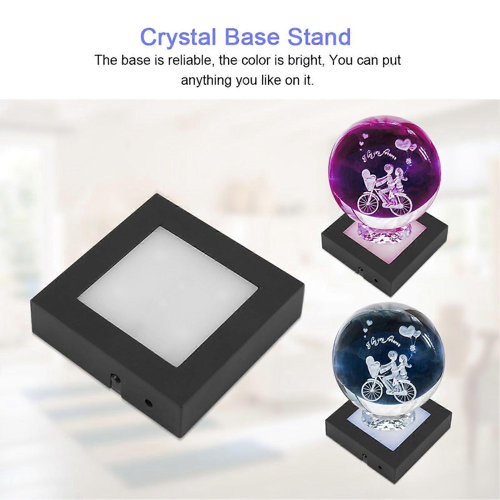 2025 Ultimo modello Colorato LED Luce Cristallo Display Stand Base #3