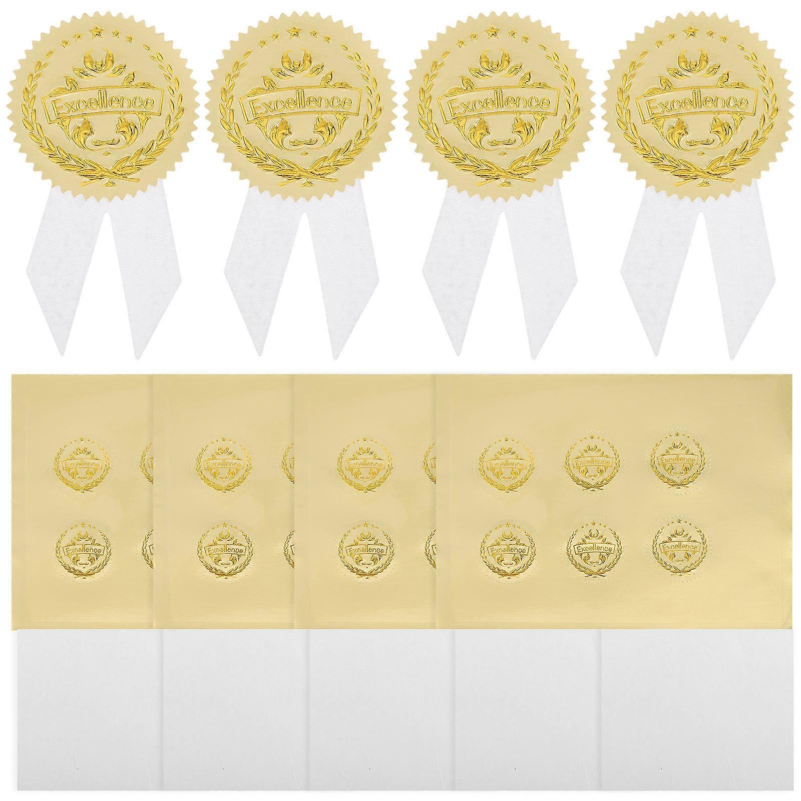 Encouragement Medals Sticker Award Medals Stickers Party Game Color 6x35cm Size 36Pack
