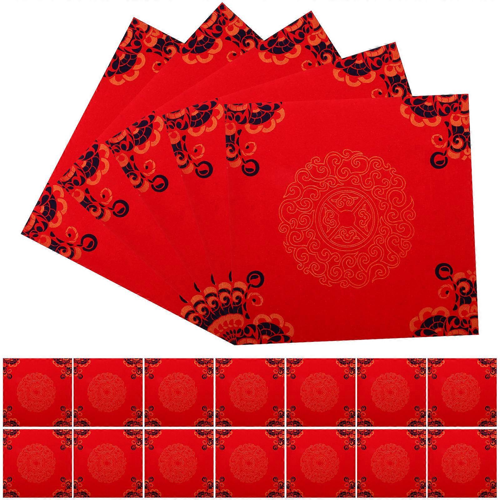 Chinese New Year Supplies Spring Festival Writing Paper Square Calligraphy Writing 20 Sheets