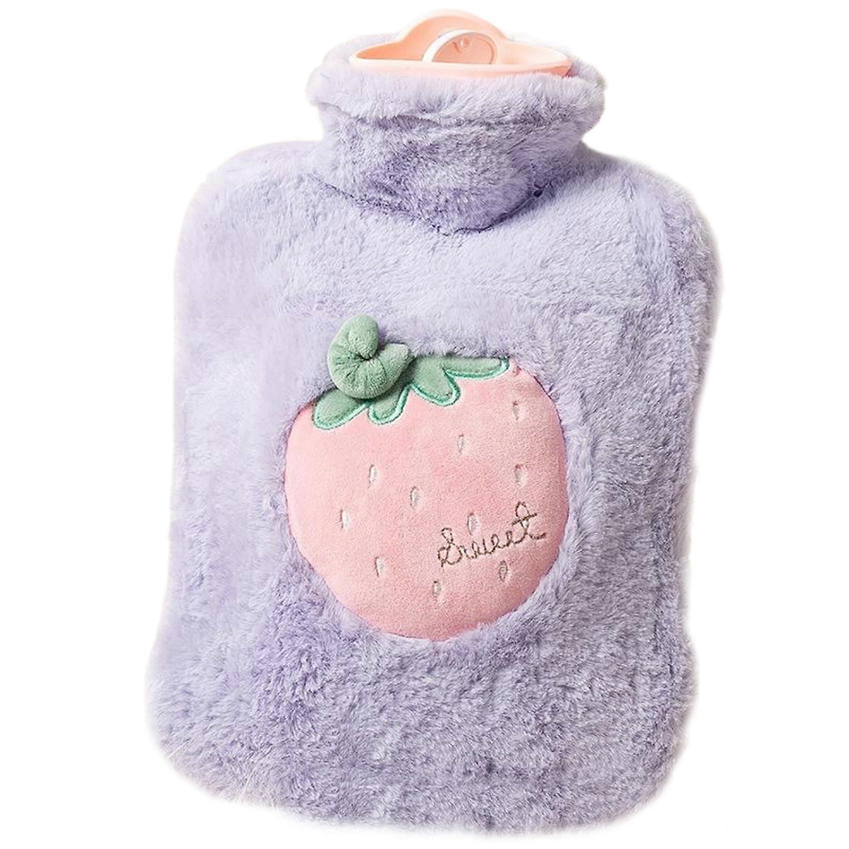 Hot Water Bottle with Cover 500ml Reusable Hot Water Bag for Pain Relief Soft Touch Material