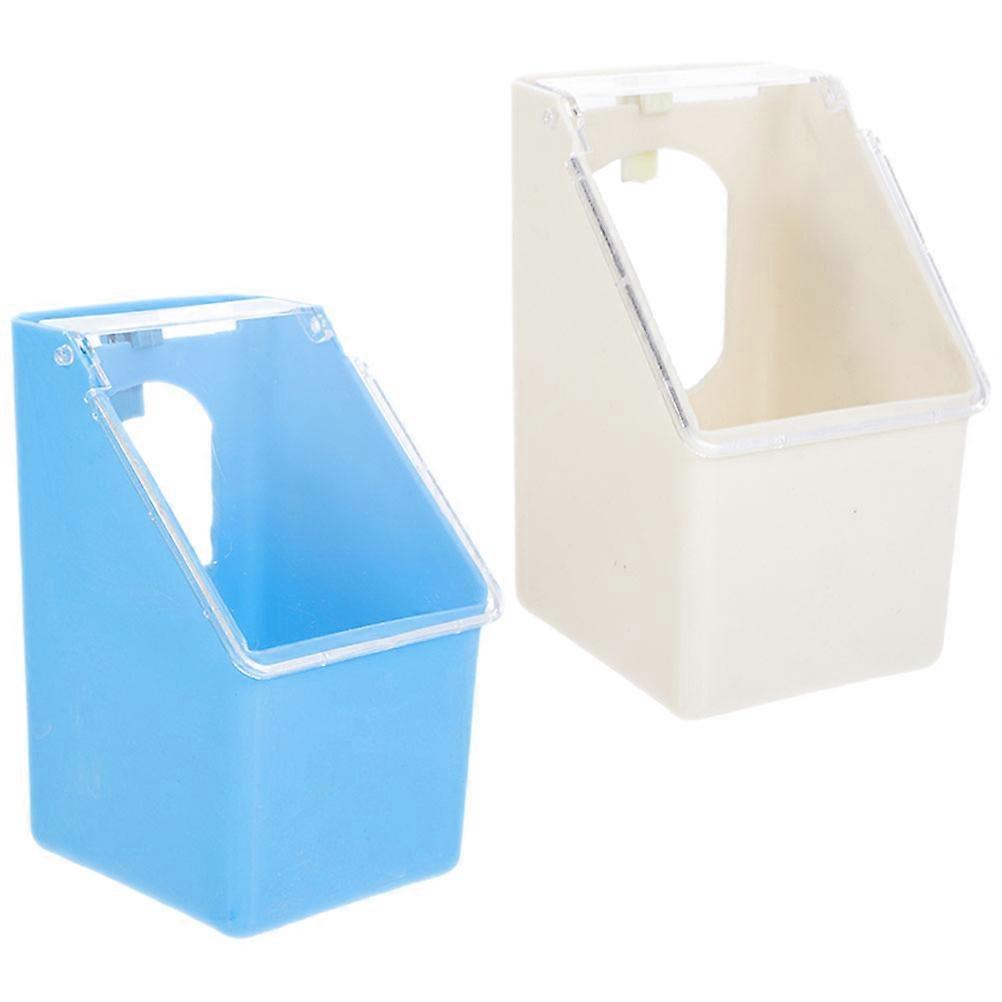 Here's a concise and optimized product description for your item:
**2pcs Plastic Pigeon Feeding Tray – Hanging Bird Feeder with Cover –